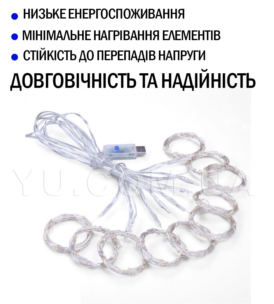 Світлодіодна гірлянда водоспад LED Digital Light Series 3x2м Синій